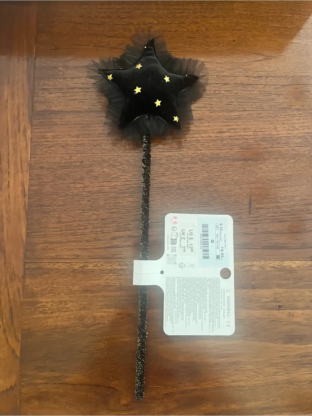New With Tags! Zara Kids Sparkly Witch Halloween Costume Hat Cloak Wand